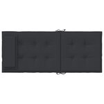 vidaXL Coussins de chaise à dossier haut lot de 4 noir tissu oxford