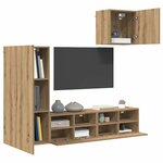 vidaXL Meubles TV muraux 4 Pièces Chêne artisanal Bois d'ingénierie