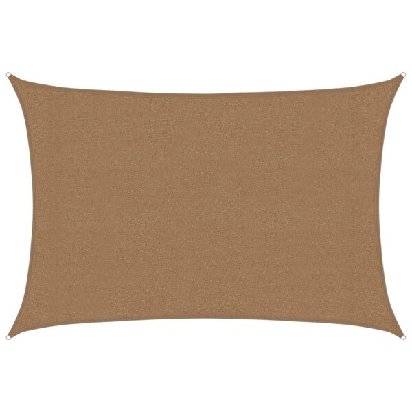 vidaXL Voile d'ombrage 160 g/m² Taupe 3x4 5 m PEHD