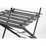 Chaises de terrasse en acier noir - lot de 2 - bolero -  - acier 387x471x800mm