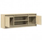 vidaXL Meuble TV avec LED chêne sonoma 139 5x34x50cm bois d'ingénierie