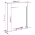 VidaXL Cadre de cheminée chêne fumé 100x20x100 cm bois d'ingénierie