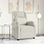 vidaXL Fauteuil de massage Crème Velours