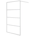 vidaXL Paroi de douche Argenté 115x195 cm Verre ESG transparent