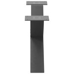 vidaXL Pieds de table basse en forme de X  2 pièces  anthracite  70 x (30-31) cm  acier