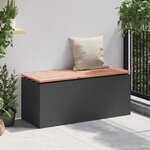 vidaXL Banc de jardin Noir 100 x 40 x 43 cm Acier