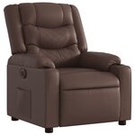 vidaXL Fauteuil inclinable électrique Marron Similicuir