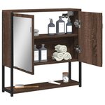 vidaXL Armoire à miroir de salle de bain chêne marron bois ingénierie