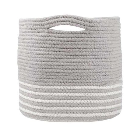 Panier ou cache-pot en coton et jute banao - 25 cm