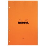 Bloc bureau rhodia n°119 format a+ 21 x 31 8 cm perforé 4 trous jaune ligné 80 feuilles - lot de 5