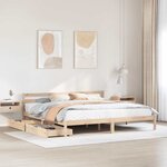 vidaXL Cadre de lit sans matelas 200x200 cm bois massif de pin