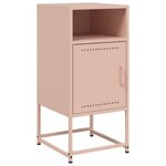 vidaXL Tables de chevet 2 Pièces rose 36x39x78 cm acier