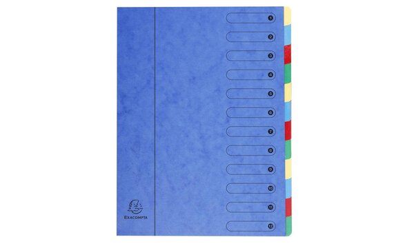 Trieur CL dos extens.ss élas.12C bleu EXACOMPTA