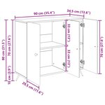 vidaXL Buffet Chêne artisanal 89 x 34 5 x 80 cm Bois d'ingénierie