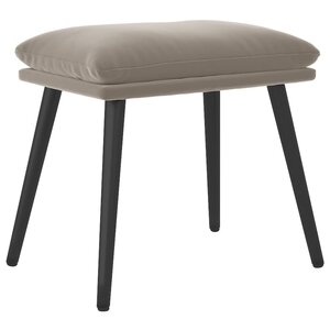 vidaXL Repose-pied Gris clair 45x29 5x35 cm Velours