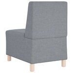 vidaXL Canapé modulaire sans accoudoirs Gris clair 55 cm Tissu