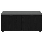 vidaXL Banc d'entrée avec coussin Chêne noir 100 x 38 x 46 cm