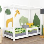 Lit cabane enfant BUNKY 120 x 180 blanc