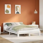 vidaXL Cadre de lit sans matelas blanc 150x200 cm bois de pin massif