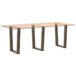 vidaXL Pieds de table à manger en forme de V 3 pièces Acier naturel 70 x (72-73 3) cm