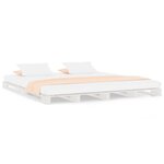 vidaXL Lit de palette sans matelas blanc bois massif