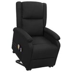 vidaXL Fauteuil de massage Noir Tissu