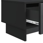 vidaXL Meuble TV 147 x 34 5 x 30 cm Noir Bois d'ingénierie