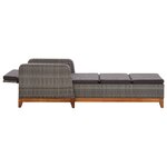 vidaXL Chaise longue Résine tressée et bois d'acacia massif Gris