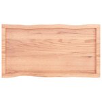vidaXL Dessus de table bois massif traité bordure assortie