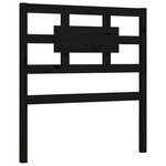 vidaXL Cadre de lit sans matelas noir bois de pin massif