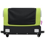vidaXL Remorque de vélo noir et vert 30 kg fer