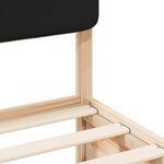 vidaXL Cadre de lit avec tête de lit rembourrée Noir 90 x 200 cm