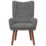 vidaXL fauteuil Gris foncé 63 x 67 x 94 cm Velours
