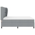 Lit à ressort avec matelas vidaXL en gris clair  180x200 cm  tissu
