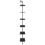 vidaXL Étagère Chêne noir 60 x 24 x 203 cm Bois d'ingénierie