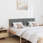 vidaXL Tête de lit capitonnée Gris foncé 140 cm Pin massif
