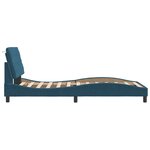 vidaXL Cadre de lit avec tête de lit bleu 100x200 cm velours