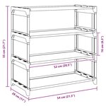vidaXL Étagère à chaussures 4 niveaux gris 54x28x55 cm tissu non-tissé