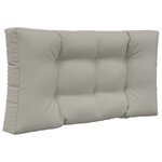 vidaXL Coussin de canapé d'extérieur 2 Pièces Gris Polyester