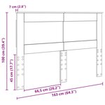 vidaXL Tête de lit Chêne fumé 160 cm Bois d'ingénierie