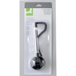 Stylo-bille sur socle support adhésif chaîne plastique trait 0.7mm bleu Q-CONNECT