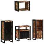 vidaXL Ensemble de mobilier de salle de bain avec étagère 4 Pièces