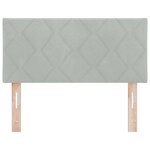 vidaXL Tête de lit LED Gris clair Set de 2 Gris clair Tissu 100 cm