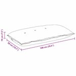 vidaXL Coussin de Dos Vert clair 100 x 19 x 50 cm tissu