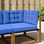 vidaXL Coussin de canapé d'extérieur Polyester Bleu royal