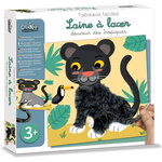 Jeu créatif - Cartes à décorer avec de la laine - 5 modèles animaux - Dès 3 ans - Activité manuelle