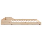 vidaXL Cadre de lit Marron 135 x 190 cm Bois massif en pin