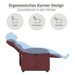 vidaXL Fauteuil inclinable Rouge bordeaux Similicuir