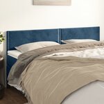 vidaXL Têtes de lit 2 Pièces Bleu foncé 100x5x78/88 cm Velours