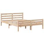 vidaXL Cadre de lit avec tête de lit 120x200 cm bois de pin massif